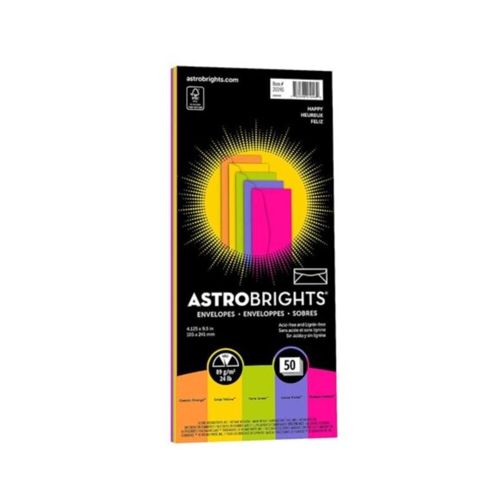 RETIRED Astrobrights Color #10 5-Color Envelopes - 50 pack